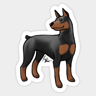 Doberman - Doberman Pinscher - Black and Red Sticker